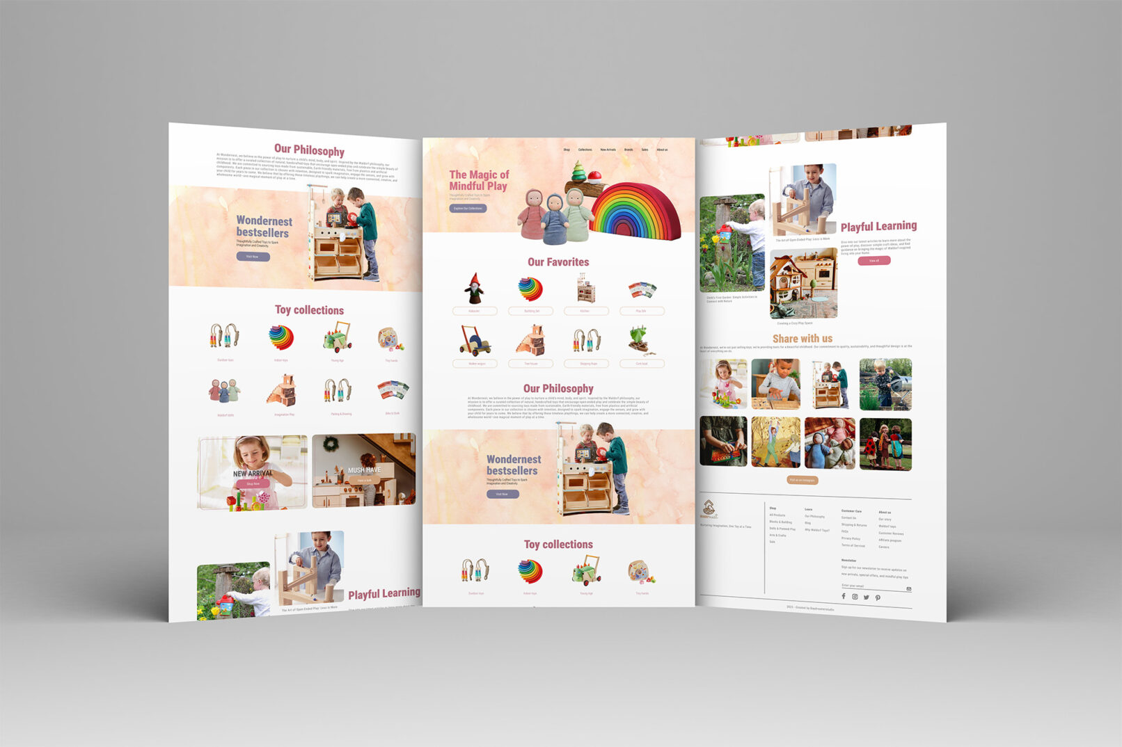 Landing page UX/UI design wondernest